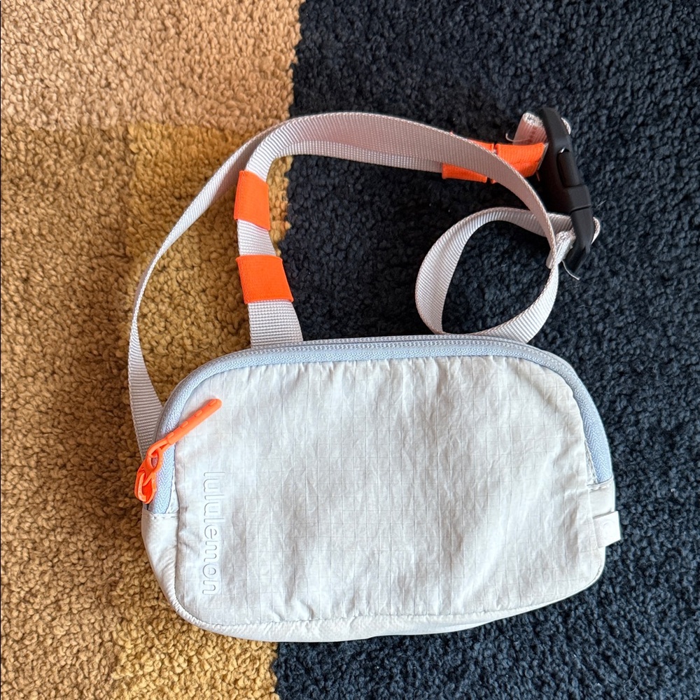 lululemon athletica Cream and Orange mini Belt Bag